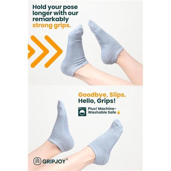 Grip Socks for Women and Men - Non Slip Socks -Yoga Socks with Grippers Non Skid - Picture 4 of 7